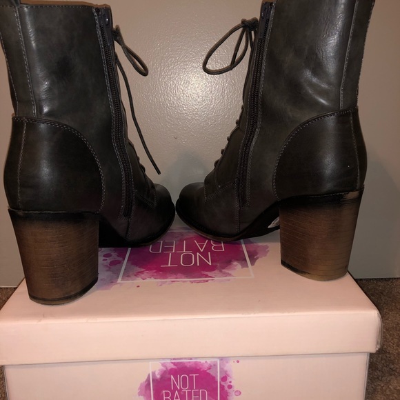 Black/gray wash healed boot - Picture 1 of 5